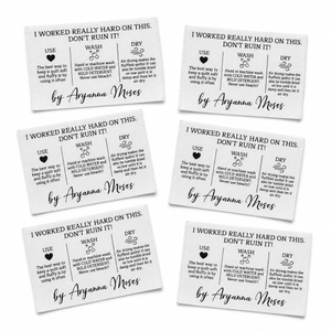 Funny Quilt Care Label – Personalized “Don’t Ruin It!” Quilt Label on 100% Cotton - Jammin Threads