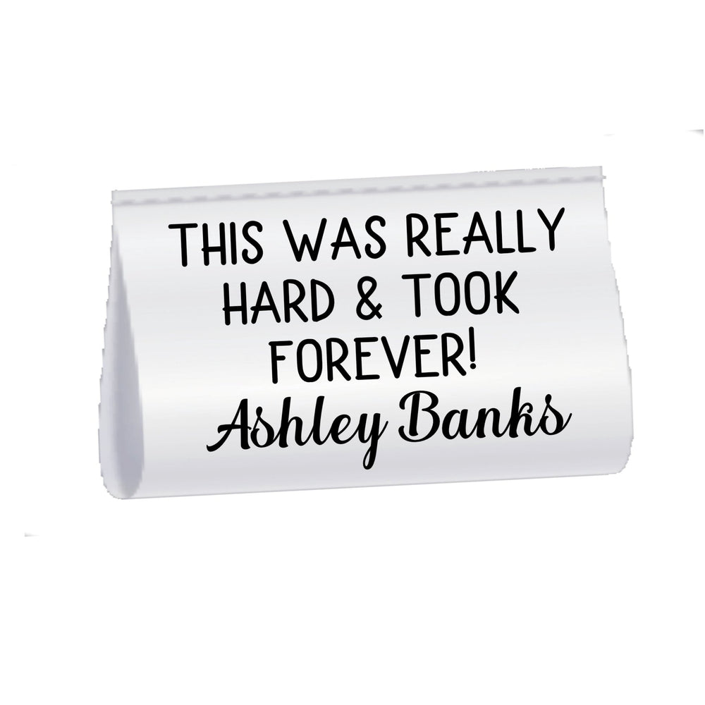Funny Quilt Label Satin Tag – “This Was Really Hard & Took Forever” Personalized Sewing Label with Name - Jammin Threads