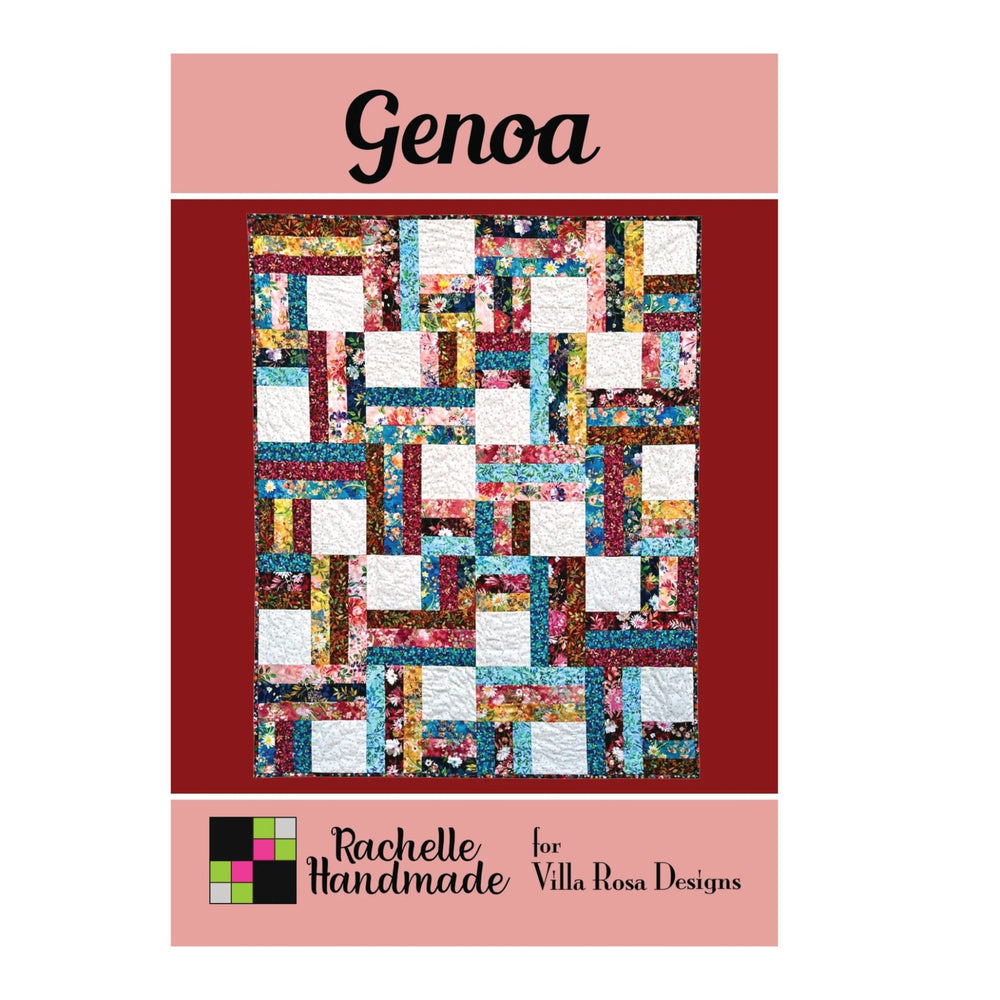Genoa Quilt Pattern – Rachelle Handmade for Villa Rosa Designs | Fat Quarter Friendly (48" x 60") (PDF Download) - Jammin Threads