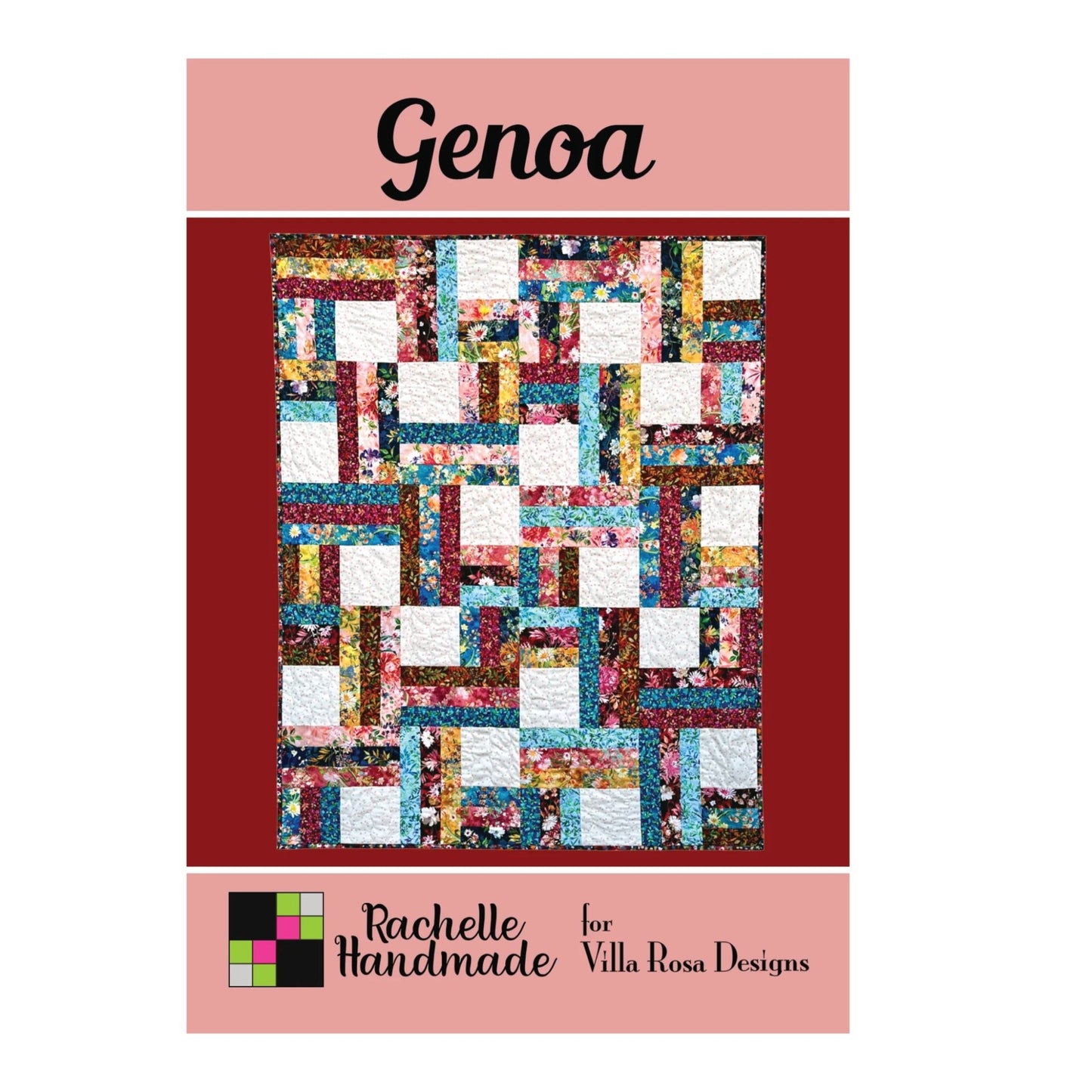 Genoa Quilt Pattern – Rachelle Handmade for Villa Rosa Designs | Fat Quarter Friendly (48" x 60") (PDF Download) - Jammin Threads