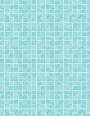 Gentle Meadow Quilt Fabric by Lola Molina Checker Light Teal 3022 32118 774 - Jammin Threads