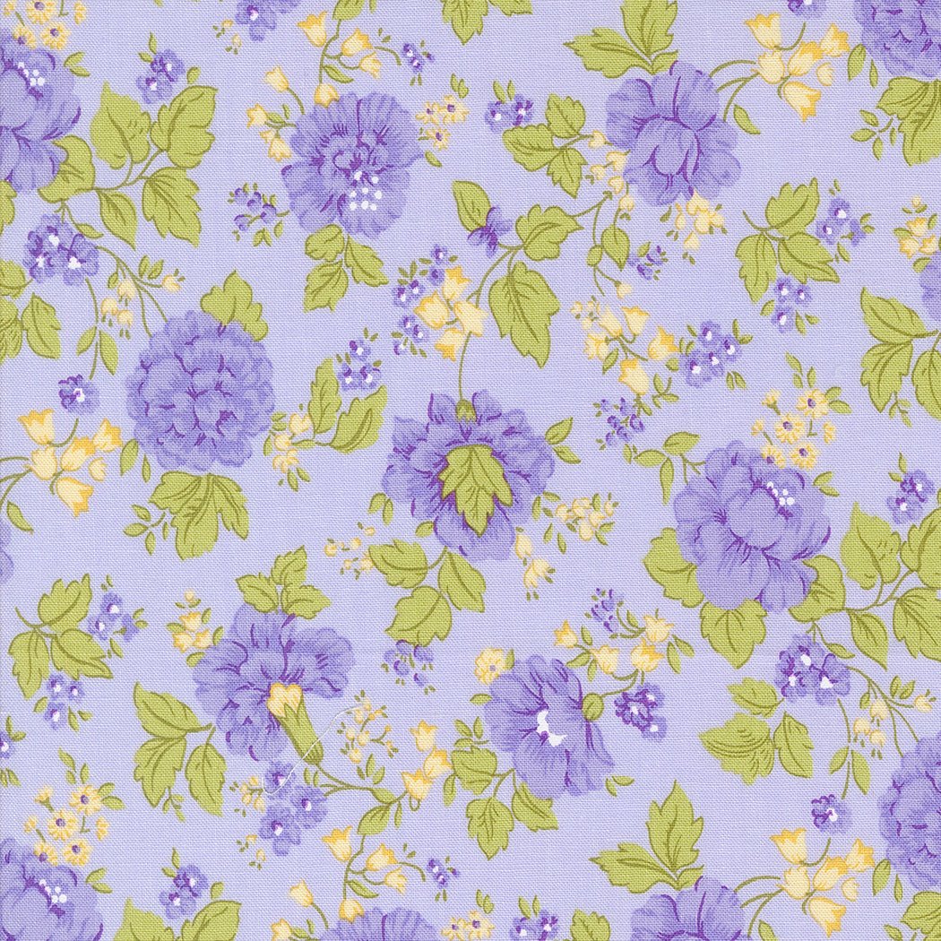 Georgia Lavender Floral Quilt Fabric by Brenda Riddle Designs - Jammin Threads