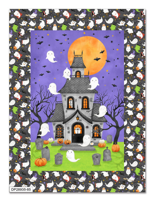 Ghost Town DP28935 - 85 Haunted Panel by Deborah Edwards & Emily Wenk for Northcott Fabrics - Jammin Threads