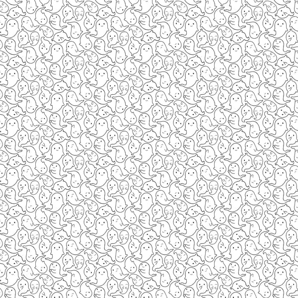 Ghost Town Quilt Halloween Quilt Fabric 28940 - 10 Ghost Outline by Deborah Edwards & Emily Wenk for Northcott Fabrics - Jammin Threads