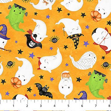 Ghost Town Quilt Halloween Quilt Fabric DP28936 - 65 Ghost Costumes by Deborah Edwards & Emily Wenk for Northcott Fabrics - Jammin Threads