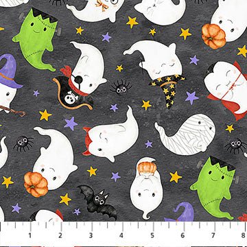 Ghost Town Quilt Halloween Quilt Fabric DP28936 - 98 Ghost Costumes by Deborah Edwards & Emily Wenk for Northcott Fabrics - Jammin Threads
