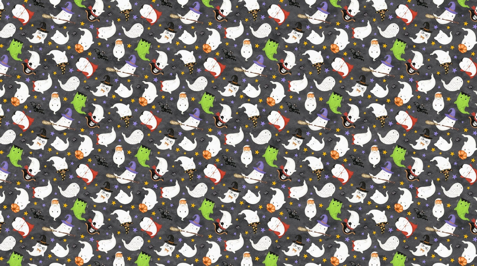 Ghost Town Quilt Halloween Quilt Fabric DP28936 - 98 Ghost Costumes by Deborah Edwards & Emily Wenk for Northcott Fabrics - Jammin Threads