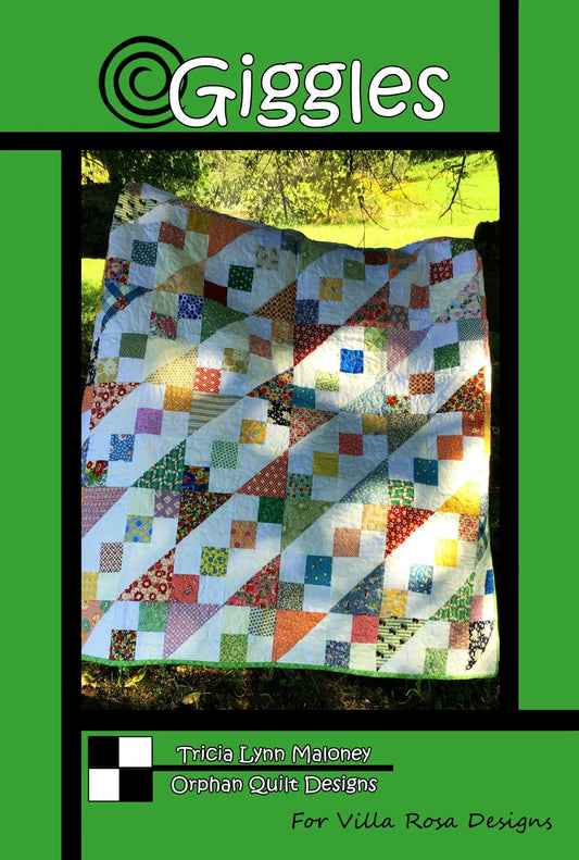 Giggles Quilt Pattern by Orphan Quilt Designs. Charm Pack Friendly - Jammin Threads