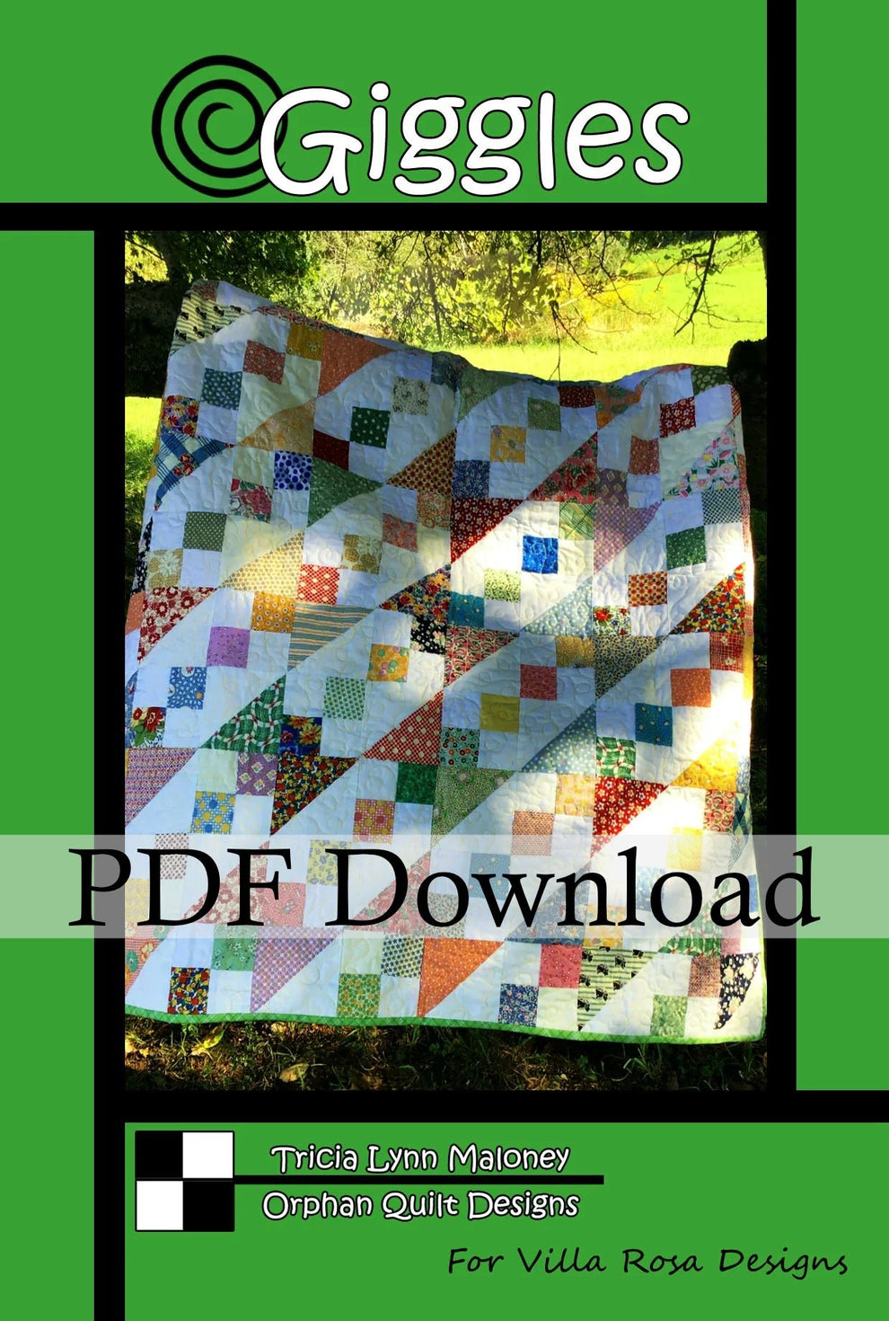 Giggles Quilt Pattern by Orphan Quilt Designs. (PDF Download) Jammin