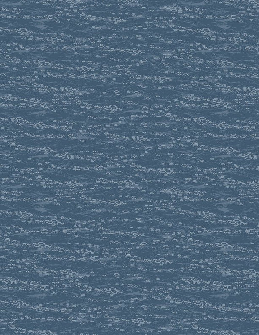 Gone Fishing Quilt Fabric Water Texture Blue 3061 21767 444 - Jammin Threads