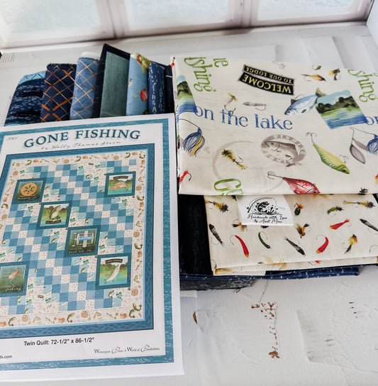 Gone Fishing Quilt Kit - Jammin Threads