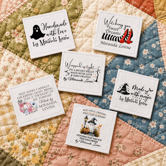 Halloween Quilt Label Assortment – Personalized Sheet of 6 - Jammin Threads
