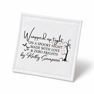 custom halloween quilt label
