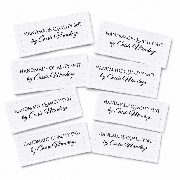 Handmade Quality Shit Personalized Quilt Label - Jammin Threads