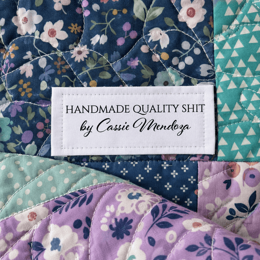 Handmade Quality Shit Personalized Quilt Label - Jammin Threads