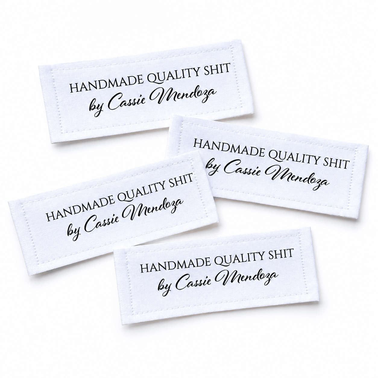 Handmade Quality Shit Personalized Quilt Label - Jammin Threads