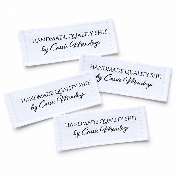 Handmade Quality Shit Personalized Quilt Label - Jammin Threads