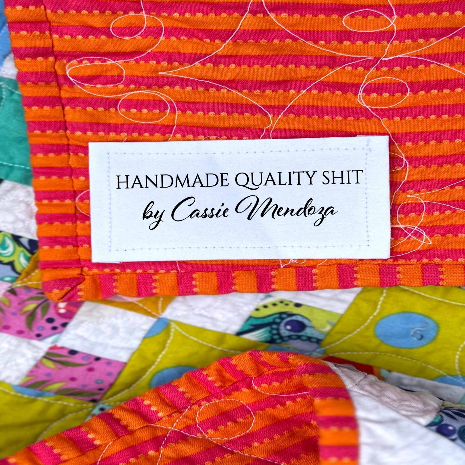 Handmade Quality Shit. Sweary Quilt Labels - Jammin Threads