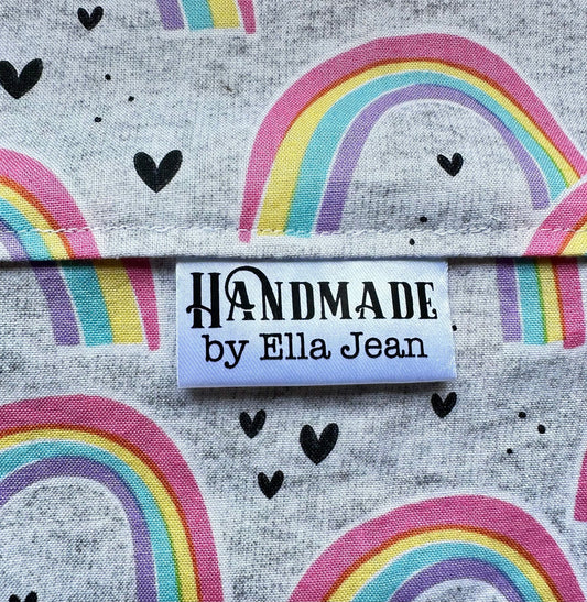Handmade Satin Labels. Cute, personalized satin quilt labels and tags - Jammin Threads