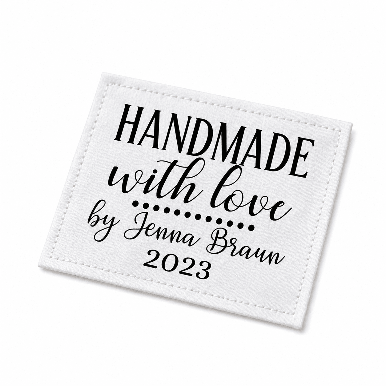 Handmade with Love Quilt Labels – Personalized Name (Set of 9) - Jammin Threads