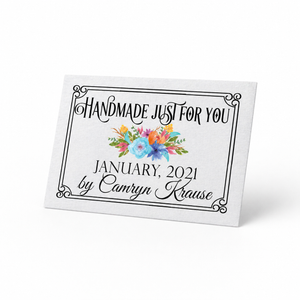 pretty floral quilt label