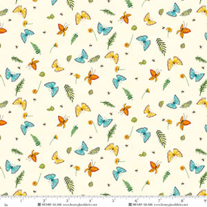 Happy Campers Butterflies Quilt Fabric by Sharon Kuplack for Henry Glass - Jammin Threads
