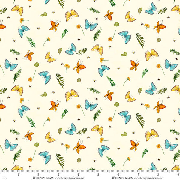 Happy Campers Butterflies Quilt Fabric by Sharon Kuplack for Henry Glass - Jammin Threads