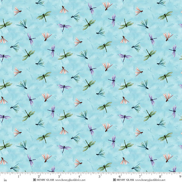 Happy Campers Dragonflies Quilt Fabric by Sharon Kuplack for Henry Glass - Jammin Threads