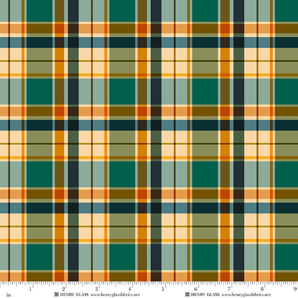 Happy Campers Plaid Quilt Fabric by Sharon Kuplack for Henry Glass - Jammin Threads