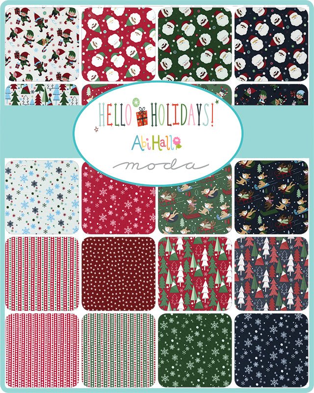 Hello Holidays Evergreen Christmas Quilt Fabric by Abi Hall - Jammin Threads