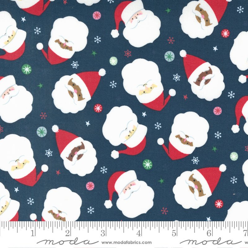 Hello Holidays Night Sky Navy Christmas Quilt Fabric by Abi Hall - Jammin Threads