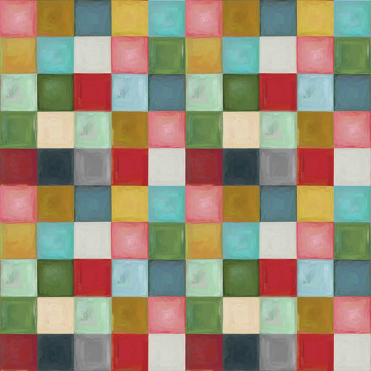 Holly Woods Christmas Quilt Fabric Tiny Squares 9244-107 Tertiary - Jammin Threads