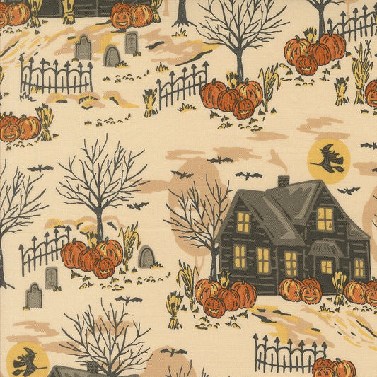 Home Sweet Haunt Halloween Quilt Fabric by Stacy Iest Hsu for Moda Fabrics Bone 20912 11 - Jammin Threads