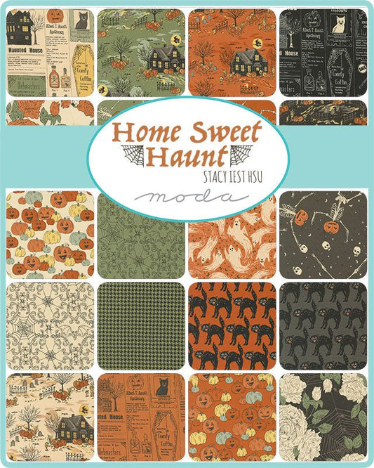 Home Sweet Haunt Halloween Quilt Fabric by Stacy Iest Hsu for Moda Fabrics Charcoal 20917 16 - Jammin Threads