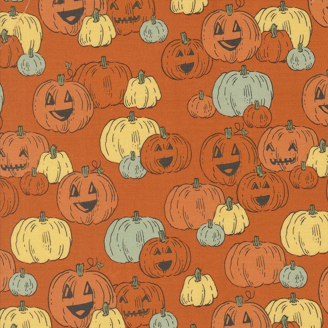 Home Sweet Haunt Halloween Quilt Fabric by Stacy Iest Hsu for Moda Fabrics RUST 20916 13 - Jammin Threads
