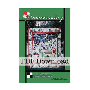 Homecoming Quilt Pattern by Orphan Quilt Designs for Villa Rosa Designs – Panel Quilt Pattern (PDF Download) - Jammin Threads