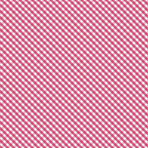 Hydrangeas in the Garden Quilt Fabric Gingham Raspberry C16835 - RASPBERRY - Jammin Threads