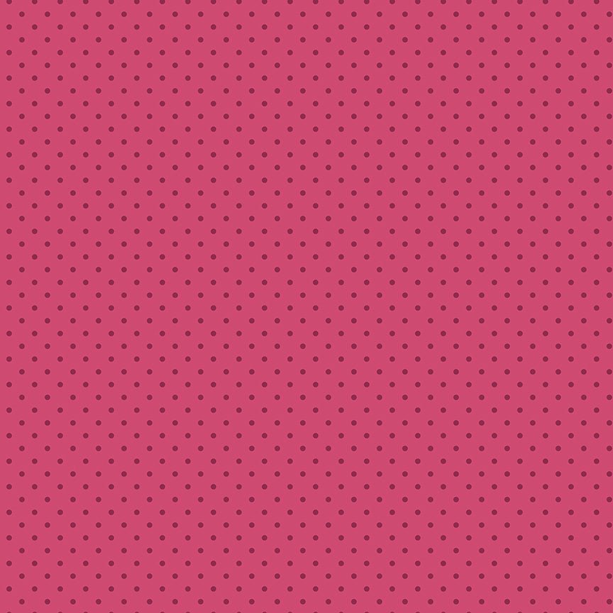 Hydrangeas in the Garden Quilt Fabric Polka Dots Raspberry Pearl CPL16837 - RASPBERRY - Jammin Threads