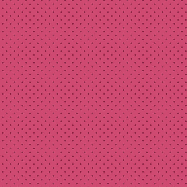 Hydrangeas in the Garden Quilt Fabric Polka Dots Raspberry Pearl CPL16837 - RASPBERRY - Jammin Threads
