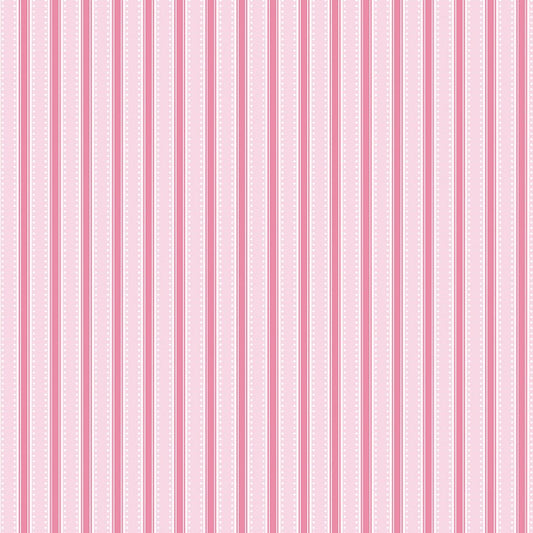 Hydrangeas in the Garden Quilt Fabric Stripes Pink Pearl CPL16834 - PINK - Jammin Threads