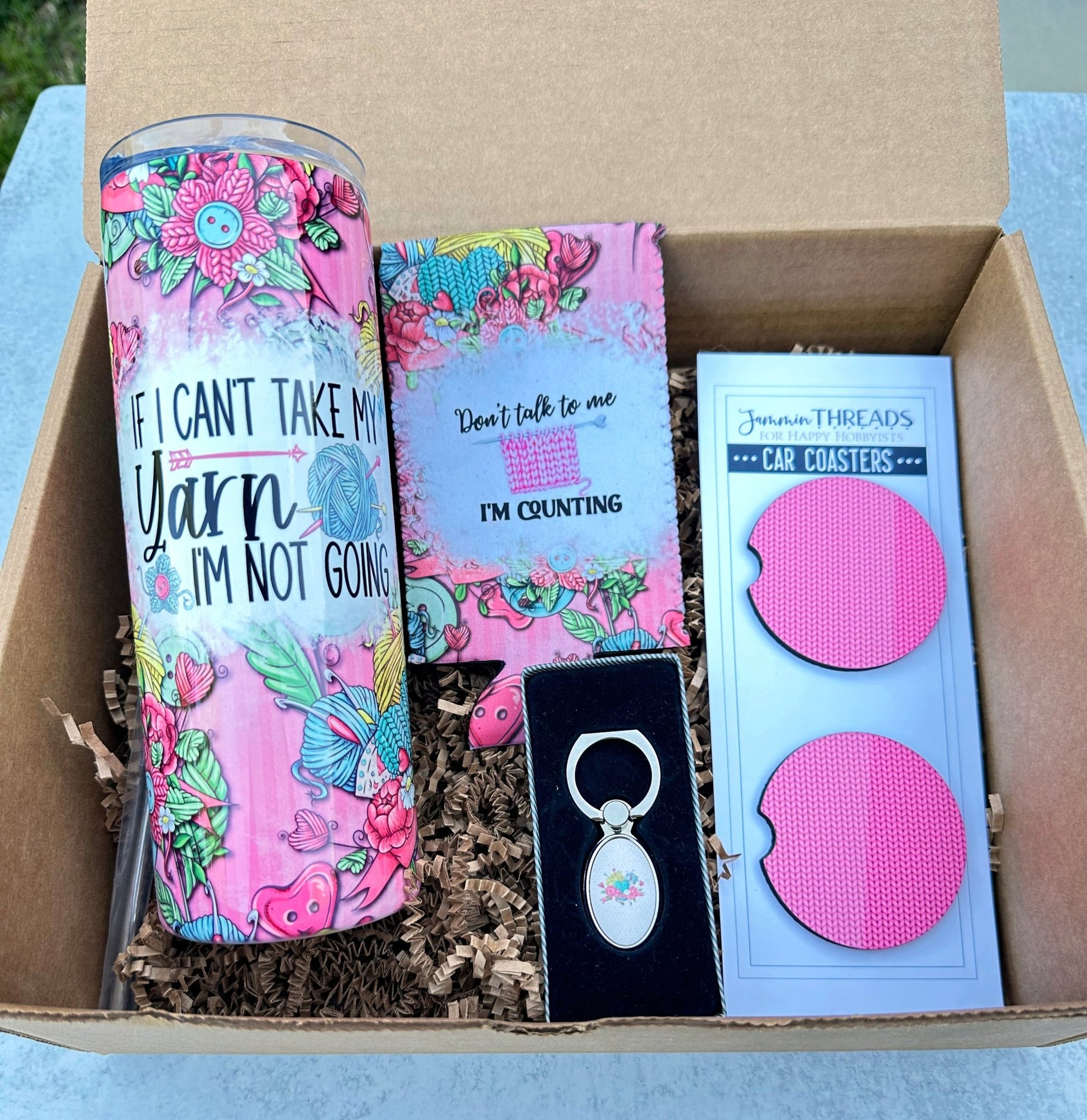 If I Can't Take My Yarn, I'm Not Going - Ready to Ship. Beautiful Gift box for knit and crochet - Jammin Threads