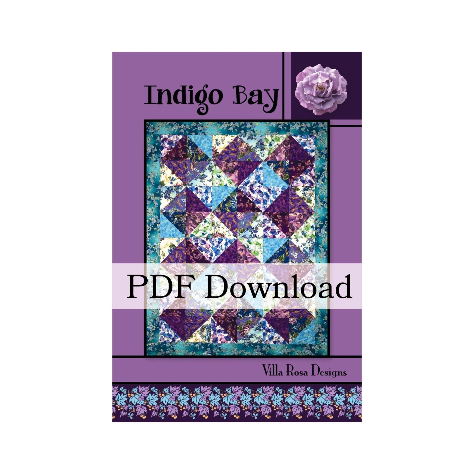Indigo Bay Quilt Pattern by Villa Rosa Designs (PDF Download) - Jammin Threads