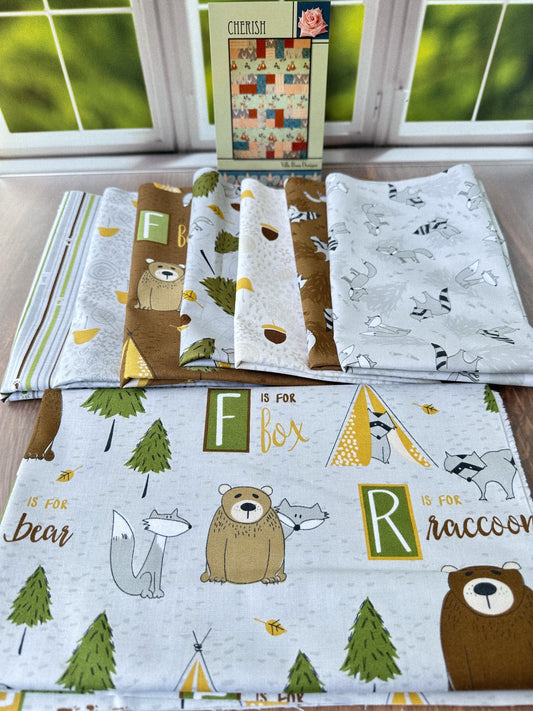 Into the Woodlands Baby Quilt Kit|Easy baby builtqKit - Jammin Threads