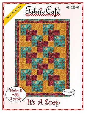 It's A Snap 3 Yard Quilt Pattern by Fabric Cafe - Jammin Threads