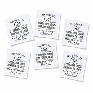 James 1:17 Quilt Label – Every Perfect Gift Is From Above Personalized Scripture Quilt Tag - Jammin Threads
