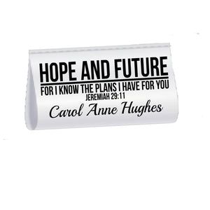 Jeremiah 29:11 Quilt Label – Hope & Future Satin Tag | Personalized Sew - In Label with Name | Christian Quilt Tag - Jammin Threads