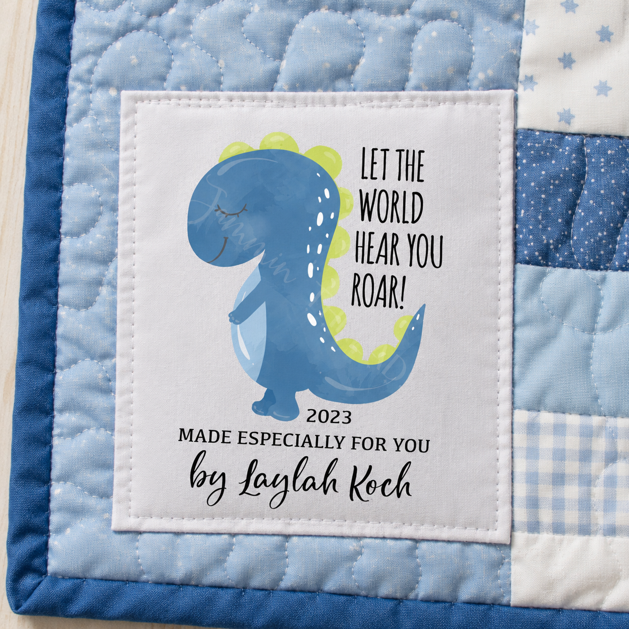 baby quilt label
