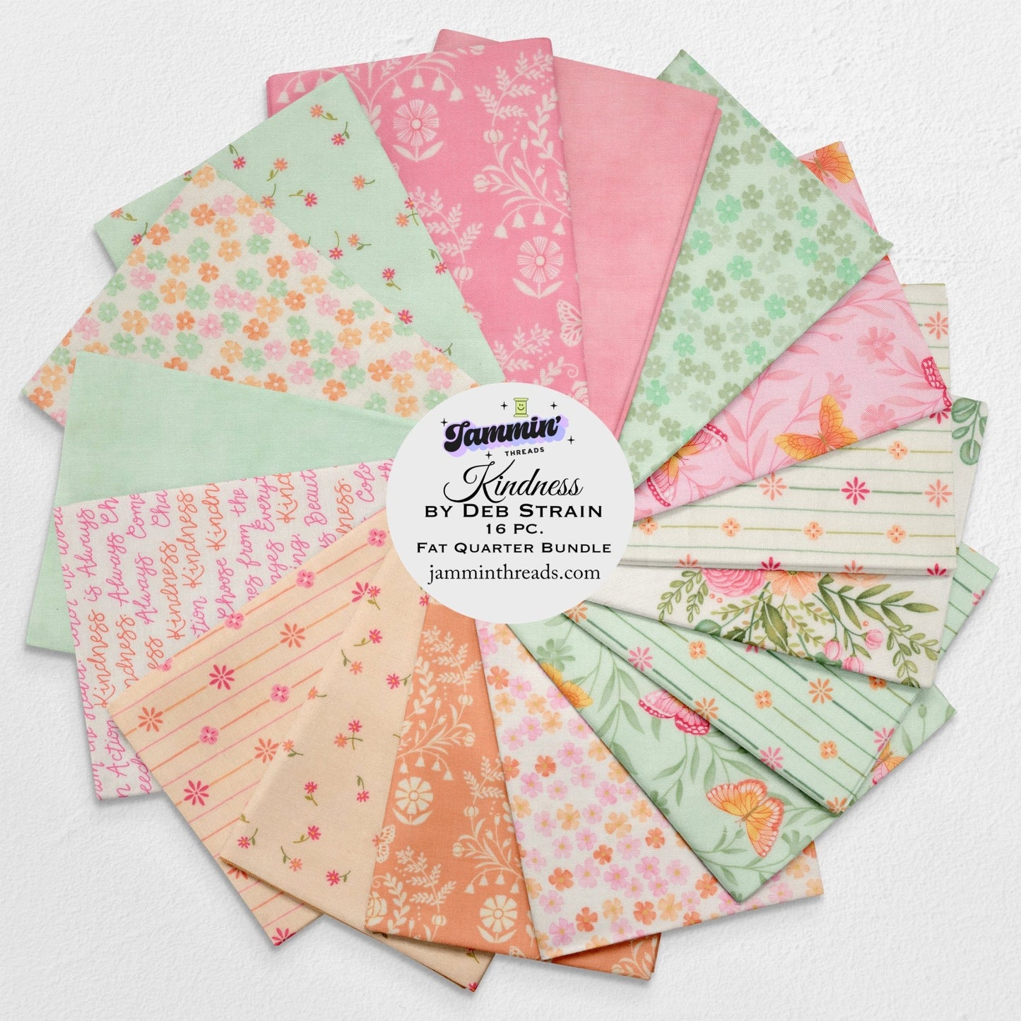 Kindness by Deb Strain for Moda Fabrics – 16 Piece Fat Quarter Bundle Curated by Jammin’ Threads - Jammin Threads