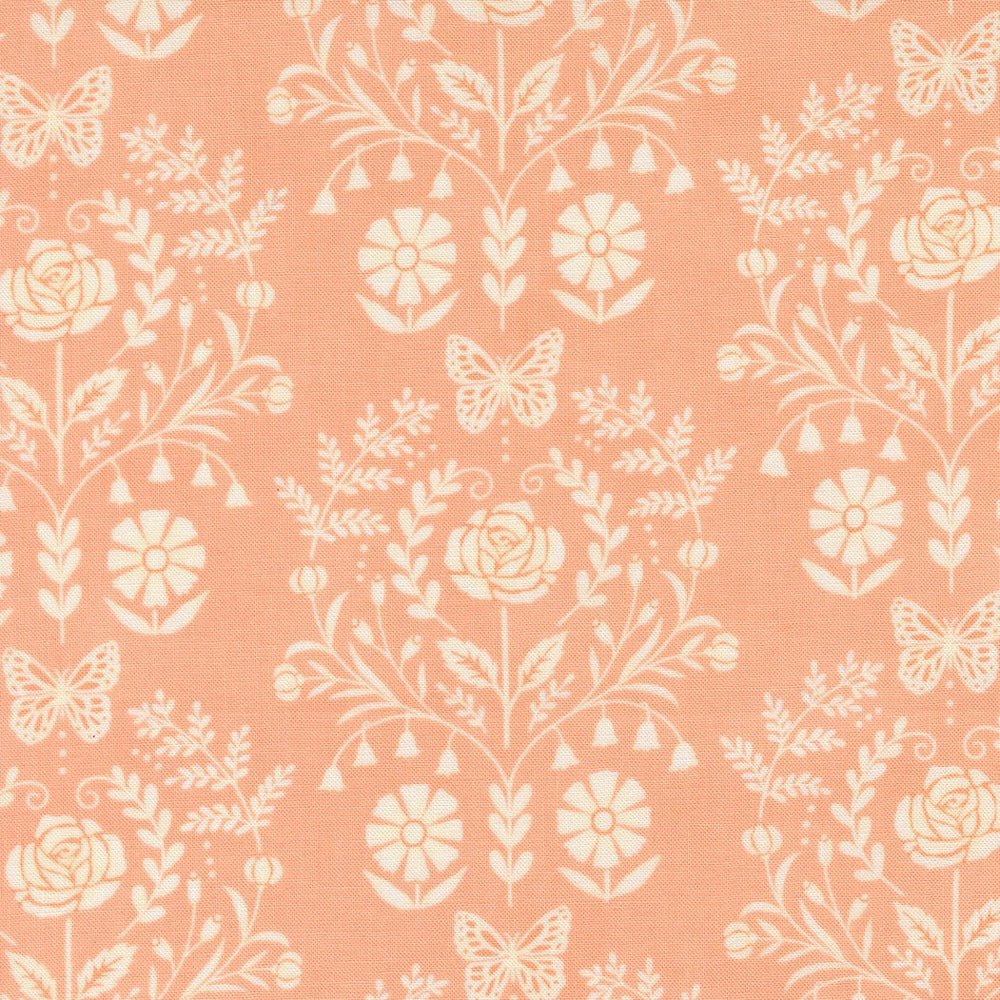 Kindness Quilt Fabric by Deb Strain Coral 56152 24 - Jammin Threads