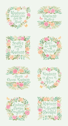 Kindness Quilt Panel by Deb Strain Mist 56157 18 - Jammin Threads